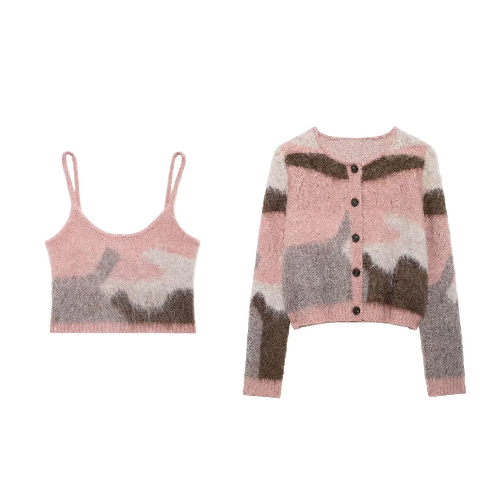 2024 Autumn New Women's Clothing Style Fashion Versatile Casual Knitted Jacket Strap Two Piece Set
2024 Autumn New Women's Clothing Style Fashion Versatile Casual Knitted Jacket Strap Two Piece Set