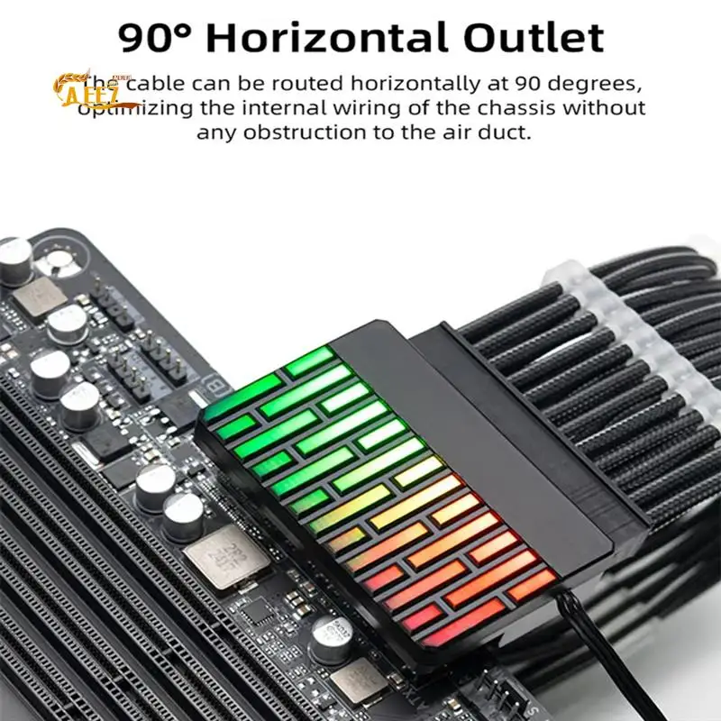 AEE7-ATX 24-Pin 90° Power Connector Adapter 5V 3 Pin ARGB 24Pin Female To Male 90° Power Adapter DIY For Desktops PC
AEE7-ATX 24-Pin 90° Power Connector Adapter 5V 3 Pin ARGB 24Pin Female To Male 90° Power Adapter DIY For Desktops PC
