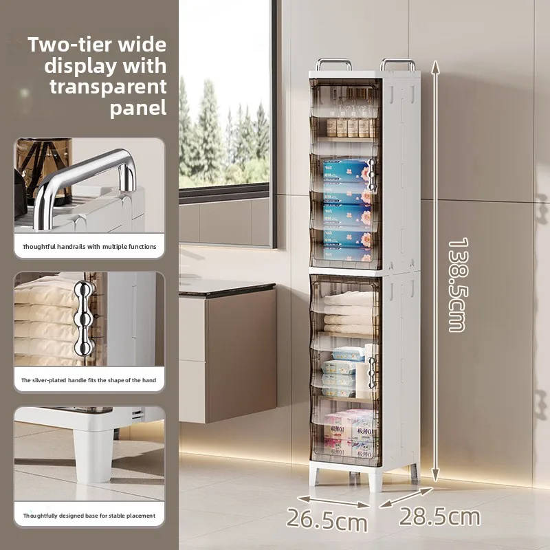Household Goods Home Floor Standing Kitchen Crevice Multifunctional Dust-proof Storage Cabinet Living Room Snack Storage Rack
Household Goods Home Floor Standing Kitchen Crevice Multifunctional Dust-proof Storage Cabinet Living Room Snack Storage Rack