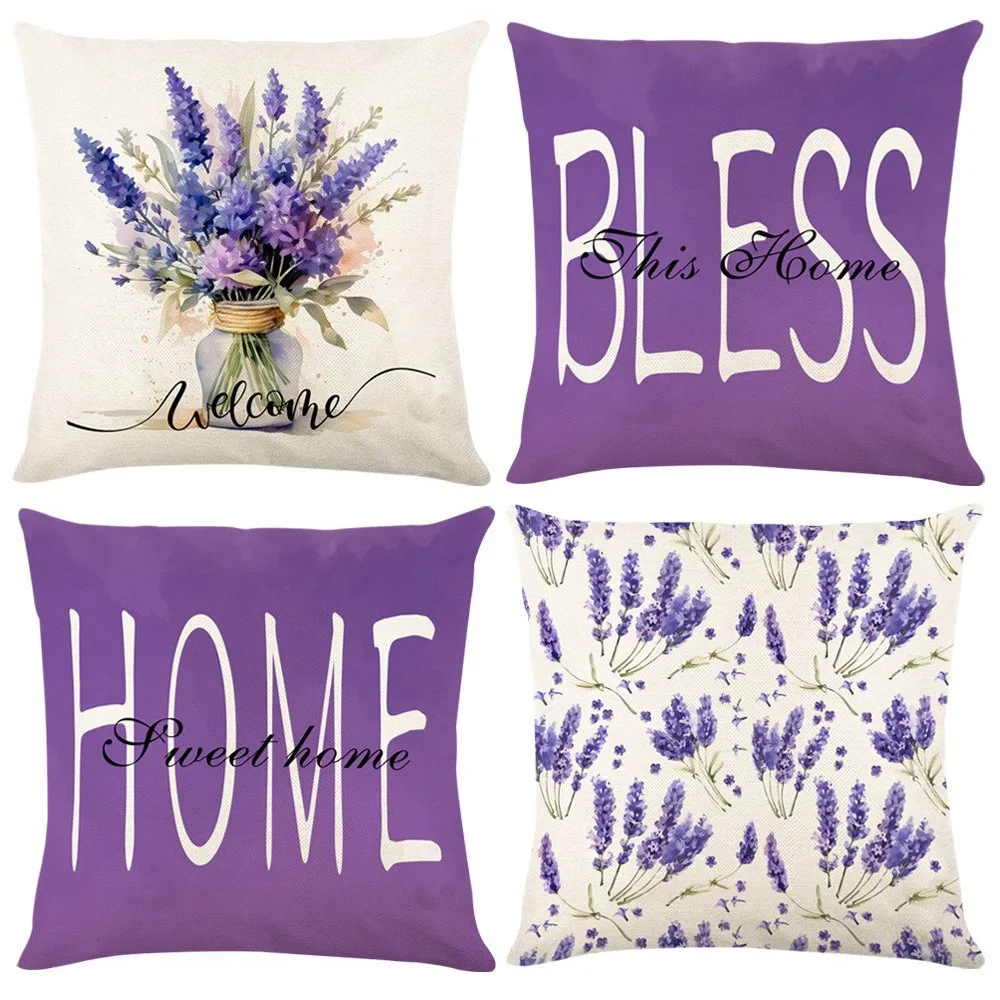 Nordic Spring Lavender Print Home Decor Pillowcase Bedroom Living Room Sofa Decoration Polyester Cushion Cover with Zipper
Nordic Spring Lavender Print Home Decor Pillowcase Bedroom Living Room Sofa Decoration Polyester Cushion Cover with Zipper