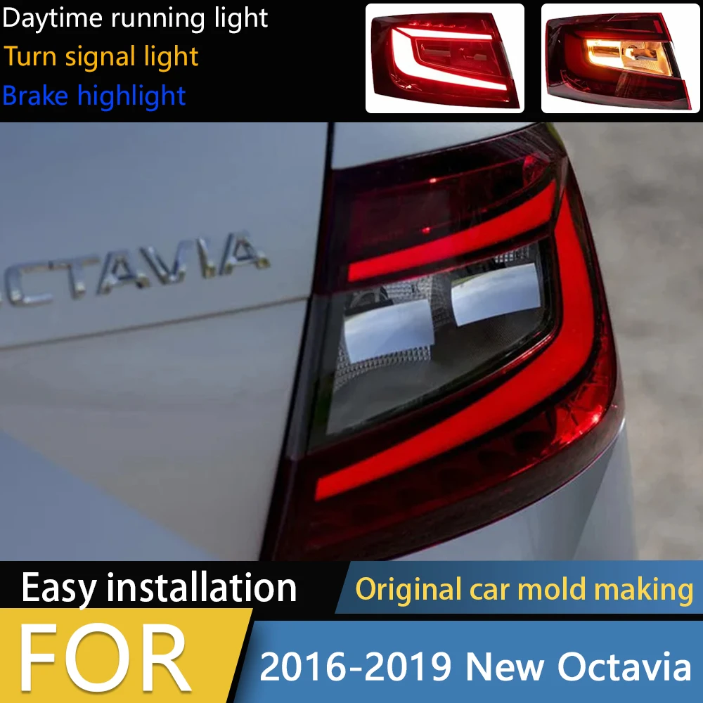 Car Styling Tail Lamp for Octavia Tail Light 2016-2019 New Octavia LED Tail Lights Rear Stop LED DRL Reverse auto Accessories
Car Styling Tail Lamp for Octavia Tail Light 2016-2019 New Octavia LED Tail Lights Rear Stop LED DRL Reverse auto Accessories