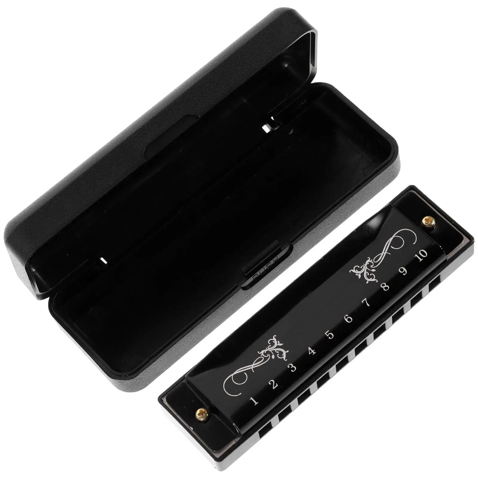 Diatonic Harmonica Kids Plaything of C 10 Holes 20 Tones Black Portable Musical Instrument for Kids Adults Beginner Gift
Diatonic Harmonica Kids Plaything of C 10 Holes 20 Tones Black Portable Musical Instrument for Kids Adults Beginner Gift