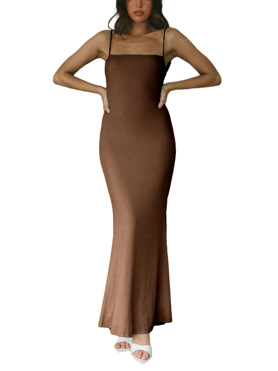 Camis Solid Long Dresses Sleeveless Bodycon Elegant Holiday Birthday Party Dresses Sexy Casual Backless Summer Dress Women 2023
Camis Solid Long Dresses Sleeveless Bodycon Elegant Holiday Birthday Party Dresses Sexy Casual Backless Summer Dress Women 2023
