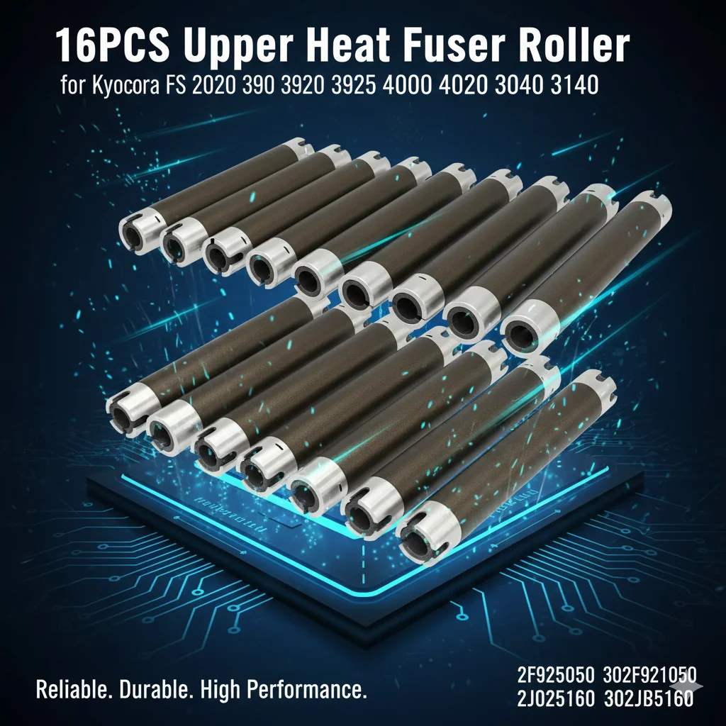 16PCS Upper Heat Fuser Roller for Kyocera FS 2020 3900 3920 3925 4000 4020 3040 3140 2F925050 302F925050 2J025160 302J025160
16PCS Upper Heat Fuser Roller for Kyocera FS 2020 3900 3920 3925 4000 4020 3040 3140 2F925050 302F925050 2J025160 302J025160