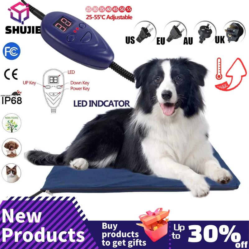 Dog Adjustable Electric Heating Pad Temperature Waterproof Heated Warm Mat Pet Electric Blanket Winter Puppy Sleeping Supplies
Dog Adjustable Electric Heating Pad Temperature Waterproof Heated Warm Mat Pet Electric Blanket Winter Puppy Sleeping Supplies