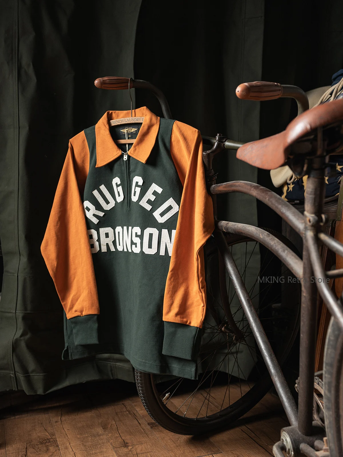 Rugged Bronson Heavy TWO-TONE Motorcycle Vintage Rough Sleeve Contrast Color 1/2 Zip Racing Long Sleeve T-Shirt
Rugged Bronson Heavy TWO-TONE Motorcycle Vintage Rough Sleeve Contrast Color 1/2 Zip Racing Long Sleeve T-Shirt