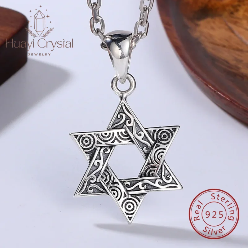 Hexagram necklace men's trendy S925 sterling silver personality ins cold style simple men's pendant
Hexagram necklace men's trendy S925 sterling silver personality ins cold style simple men's pendant