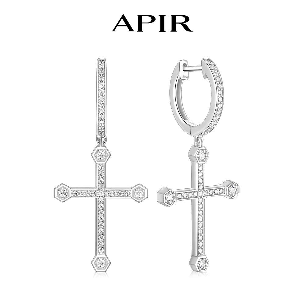 APIR Inlay D Color Moissanite Cross Drop Earrings for Women 925 Sterling Silver Huggie Hoops Hip Hop Daily Wear Punk Jewelry
APIR Inlay D Color Moissanite Cross Drop Earrings for Women 925 Sterling Silver Huggie Hoops Hip Hop Daily Wear Punk Jewelry