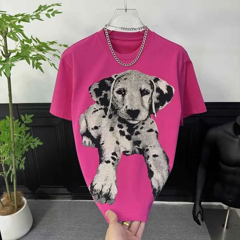 2025 New Men's Lucky Dog Fashion Loose Round Neck Hot Diamond Half Sleeve Trend Versatile Fashion Men's Short Sleeve T-Shirt
2025 New Men's Lucky Dog Fashion Loose Round Neck Hot Diamond Half Sleeve Trend Versatile Fashion Men's Short Sleeve T-Shirt
