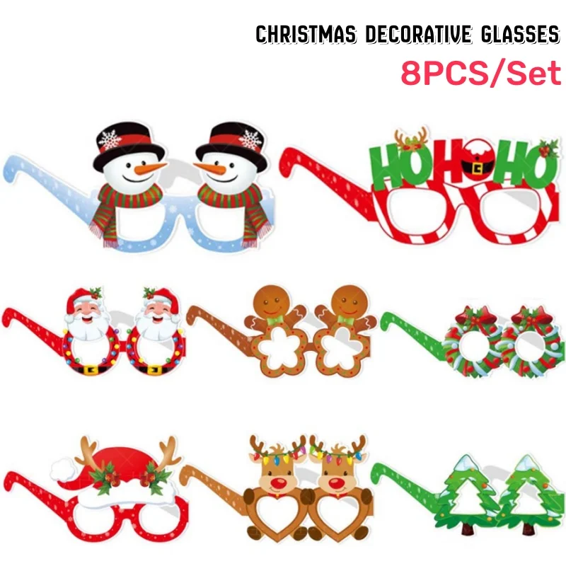 8PCS/Set Christmas Paper Snowman Decorative Glasses Personalized Creative Party Gatherings Eyeglasses for Women and Men
8PCS/Set Christmas Paper Snowman Decorative Glasses Personalized Creative Party Gatherings Eyeglasses for Women and Men