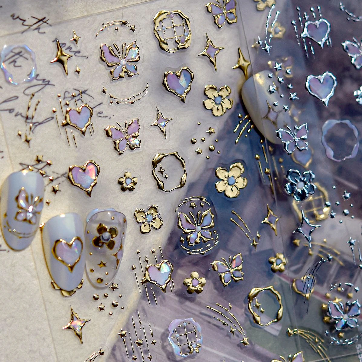 Golden Silver Metal Flowers Butterfly Love Heart Star Bowknot Apple Punk Irregular Clock Block Moon Y2K Nail Art Stickers Decals
Golden Silver Metal Flowers Butterfly Love Heart Star Bowknot Apple Punk Irregular Clock Block Moon Y2K Nail Art Stickers Decals