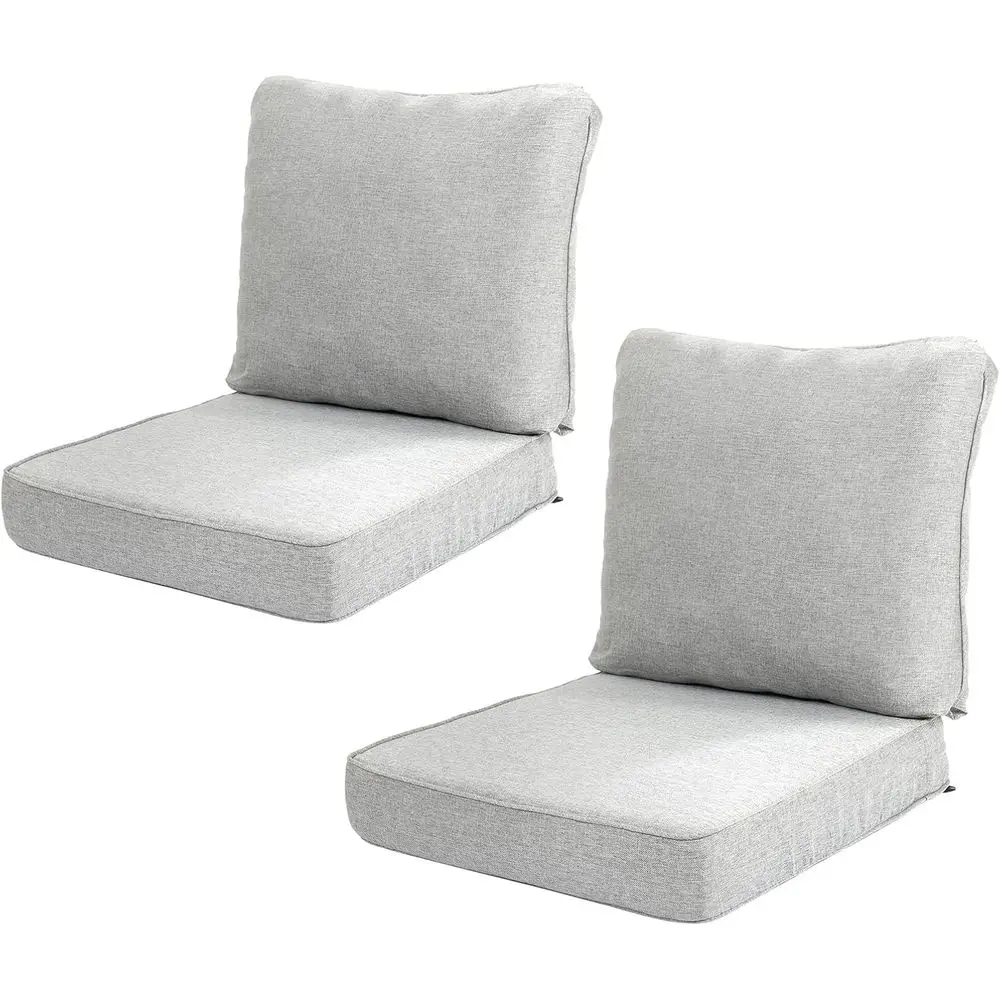 24 x 26 Inch Outdoor Seat Cushion Set, Water-Resistant & Fade-Resistant, Removable Cover for Patio Furniture, Light Gray
24 x 26 Inch Outdoor Seat Cushion Set, Water-Resistant & Fade-Resistant, Removable Cover for Patio Furniture, Light Gray