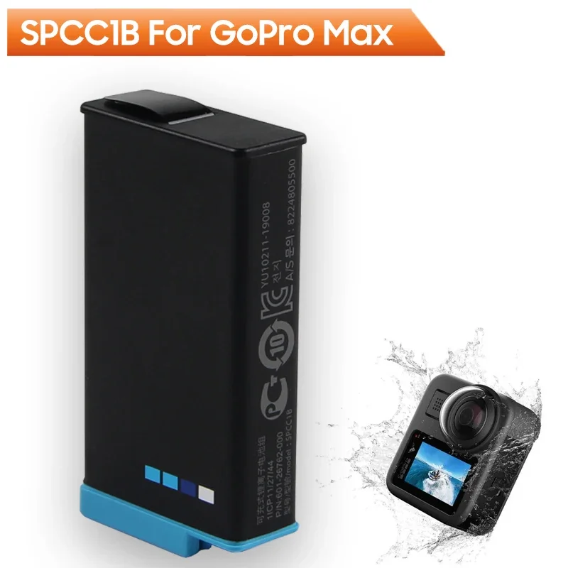 Новый сменный аккумулятор SPCC1B для GoPro Max 601-026762-000, аккумулятор 1600 мАч
Новый сменный аккумулятор SPCC1B для GoPro Max 601-026762-000, аккумулятор 1600 мАч