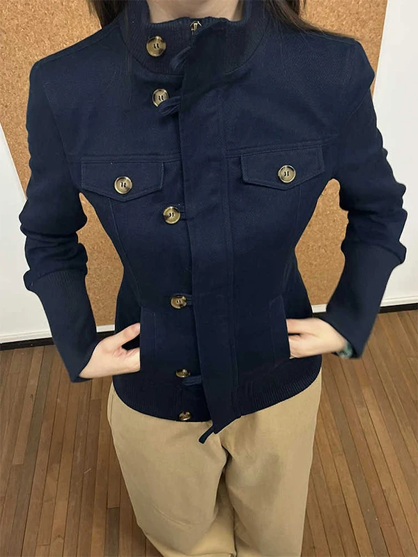 American Retro Stand Collar Workwear Jaet Women's Autumn Winter Slim Fit Zipper Top Open Cardigan Faion Design Sense
American Retro Stand Collar Workwear Jaet Women's Autumn Winter Slim Fit Zipper Top Open Cardigan Faion Design Sense