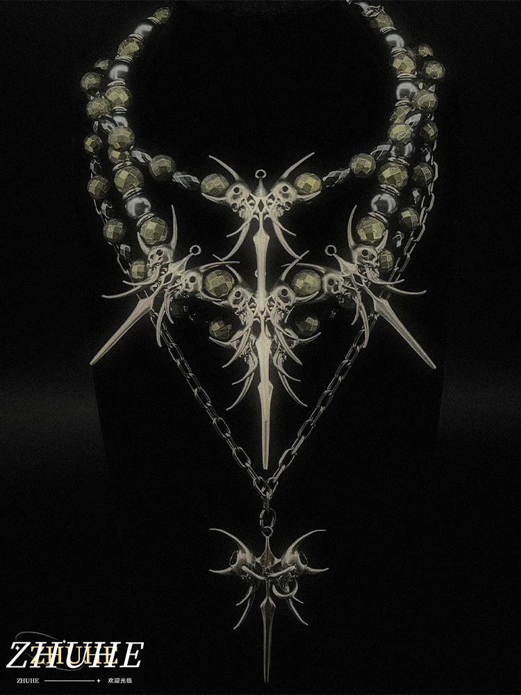 Jewelry Accessories Edgy Double Skull Horned Pendant Necklace Women & Men, Copper Material Gothic Punk Dark Fashion Ornament Cha
Jewelry Accessories Edgy Double Skull Horned Pendant Necklace Women & Men, Copper Material Gothic Punk Dark Fashion Ornament Cha