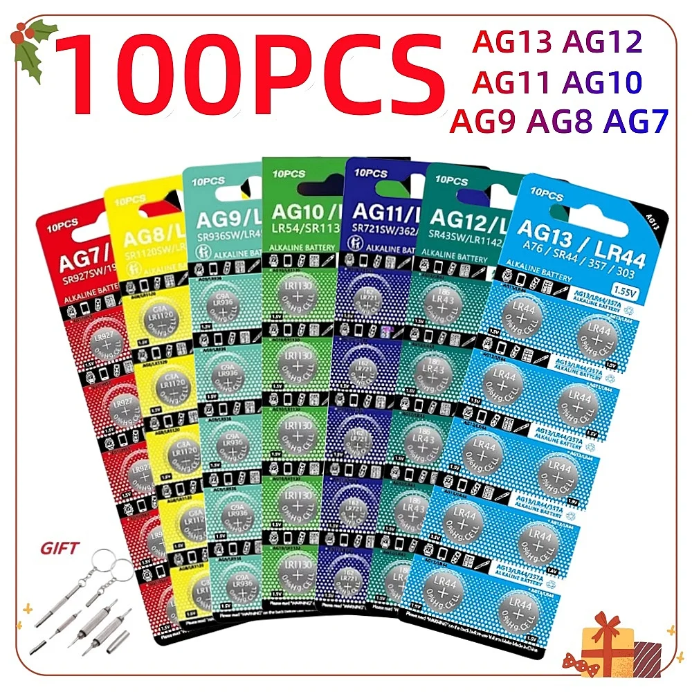 НОВЫЙ 100 шт. аккумулятор ag13 1,55 В LR44 SR44 AG10 lr1130 AG7 AG8 AG9 AG10 AG11 AG12 Кнопочные аккумуляторы LR41 LR44 AG13 Батарейки для часов
НОВЫЙ 100 шт. аккумулятор ag13 1,55 В LR44 SR44 AG10 lr1130 AG7 AG8 AG9 AG10 AG11 AG12 Кнопочные аккумуляторы LR41 LR44 AG13 Батарейки для часов