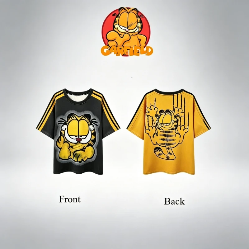 Garfield anime cartoon cute casual T-shirt unisex personalized couple style American retro summer loose short-sleeve wholesale
Garfield anime cartoon cute casual T-shirt unisex personalized couple style American retro summer loose short-sleeve wholesale