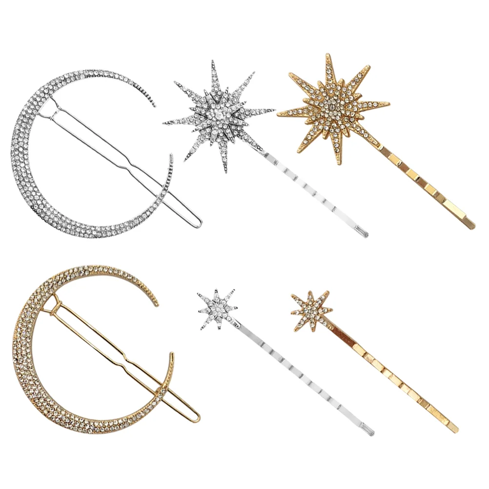 2 Sets Retro Geometric Diamond Hairpin Moon Accessories Decorations for Women Barrettes Alloy Clips
2 Sets Retro Geometric Diamond Hairpin Moon Accessories Decorations for Women Barrettes Alloy Clips