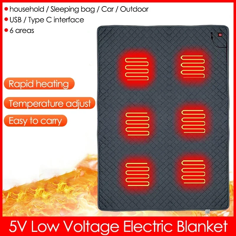 180x150cm Electric Heating Blanket Type-C/USB Dual Interface Temperature Adjustable Body Warmer Bed Mattress for Outdoor Indoor
180x150cm Electric Heating Blanket Type-C/USB Dual Interface Temperature Adjustable Body Warmer Bed Mattress for Outdoor Indoor