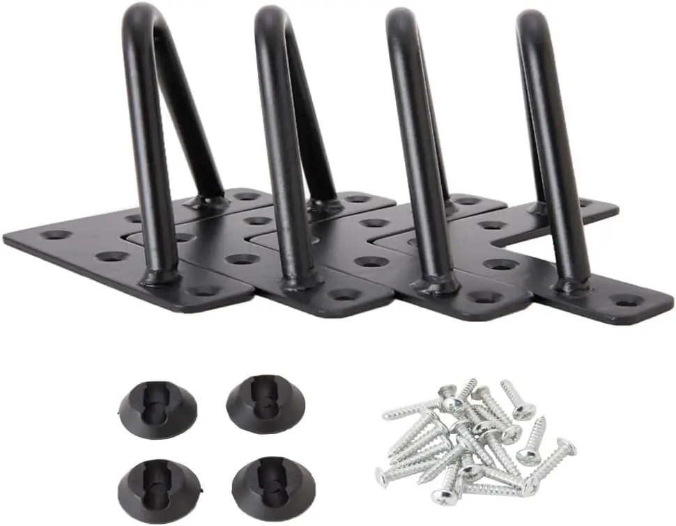 3 Inch Hairpin Legs, Heavy Duty Solid Steel Furniture Table Feet 4pcs, Black with Floor Protectors for TV Stand, Coffee Table
3 Inch Hairpin Legs, Heavy Duty Solid Steel Furniture Table Feet 4pcs, Black with Floor Protectors for TV Stand, Coffee Table