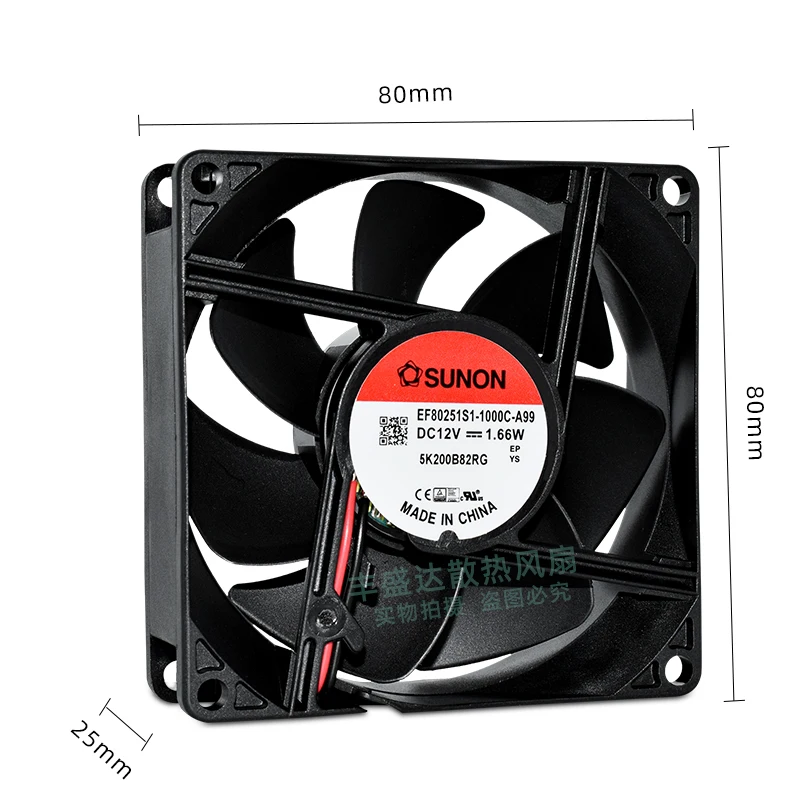 SUNON EF80251S1-1000C-A99 DC 12 В 1,66 Вт 80x80x25 мм 2-проводной охлаждающий вентилятор для сервера
SUNON EF80251S1-1000C-A99 DC 12 В 1,66 Вт 80x80x25 мм 2-проводной охлаждающий вентилятор для сервера
