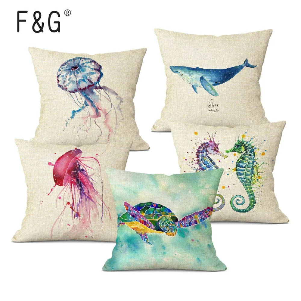 Ocean Style Animal Print Throw Pillow Case 45x45cm Cushion Cover for Sofa Decoration
Ocean Style Animal Print Throw Pillow Case 45x45cm Cushion Cover for Sofa Decoration