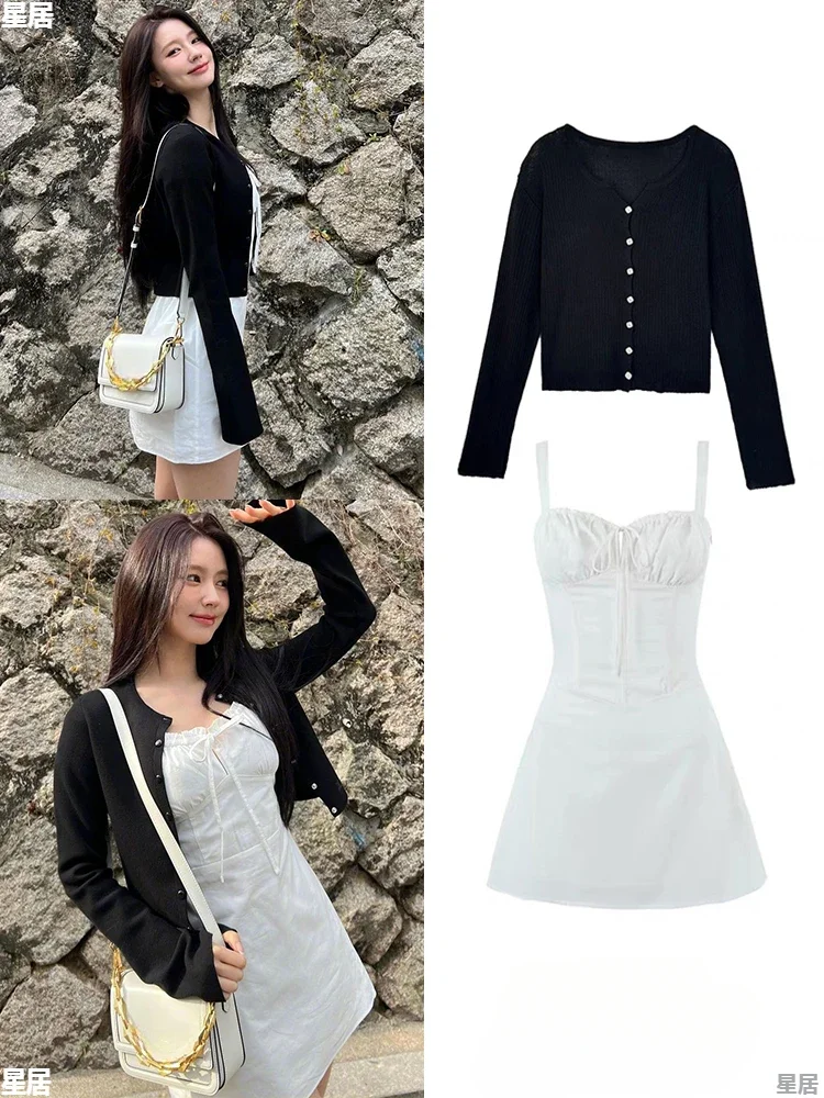 Nightclub Dj Rave Clothes Women Singer Kpop Outfits White Lace-up Dress Knit Cardigans Stage Performance Costumes Jazz Clothing
Nightclub Dj Rave Clothes Women Singer Kpop Outfits White Lace-up Dress Knit Cardigans Stage Performance Costumes Jazz Clothing