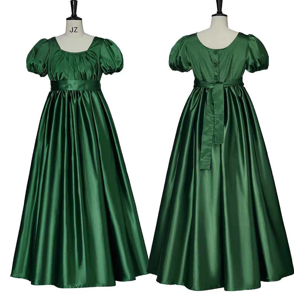Regency Dress Tea Party High Waistline Green Dress British Regency Gown Dress Women's Medieval Costume
Regency Dress Tea Party High Waistline Green Dress British Regency Gown Dress Women's Medieval Costume