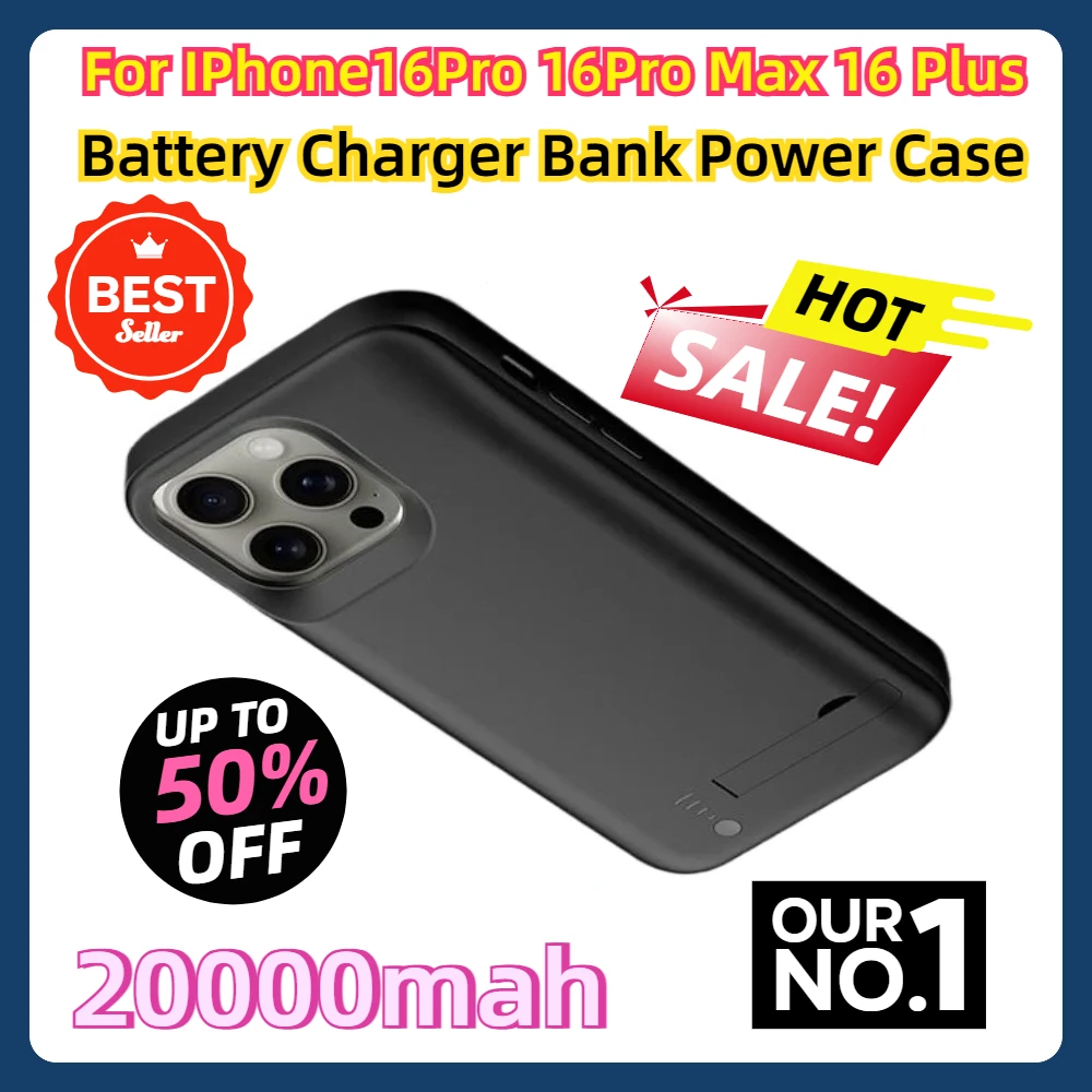 For IPhone16Pro 16Pro Max 16 Plus Battery Charger Bank Power Case 20000mah Battery Case
For IPhone16Pro 16Pro Max 16 Plus Battery Charger Bank Power Case 20000mah Battery Case