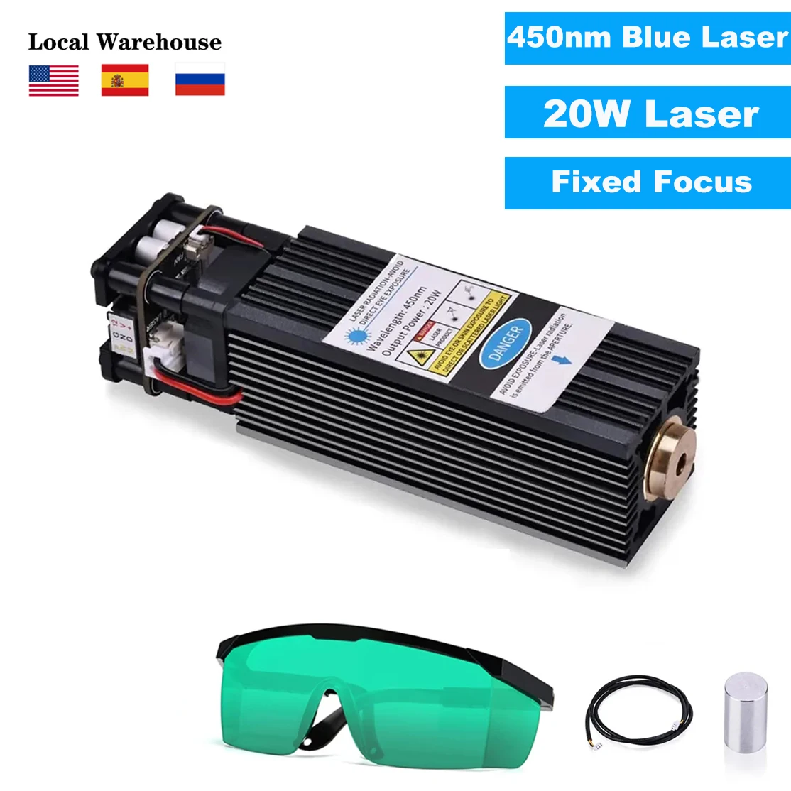 20W Laser CNC Laser Module 450nm TTL Blue Light Laser Head 20W Fixed Focus Laser Head for Laser Cutting Machine Engraver Wood
20W Laser CNC Laser Module 450nm TTL Blue Light Laser Head 20W Fixed Focus Laser Head for Laser Cutting Machine Engraver Wood