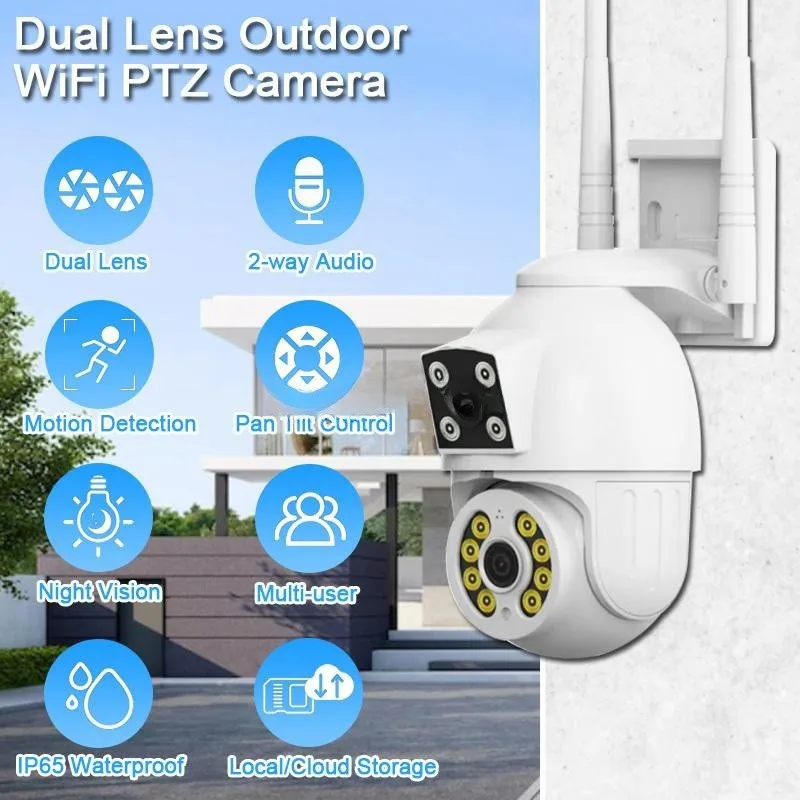 4MP V380Pro APP Dual Lens Wireless PTZ IP Dome Camera Full Color AI Humanoid Detection Home Security CCTV Baby Monitor
4MP V380Pro APP Dual Lens Wireless PTZ IP Dome Camera Full Color AI Humanoid Detection Home Security CCTV Baby Monitor