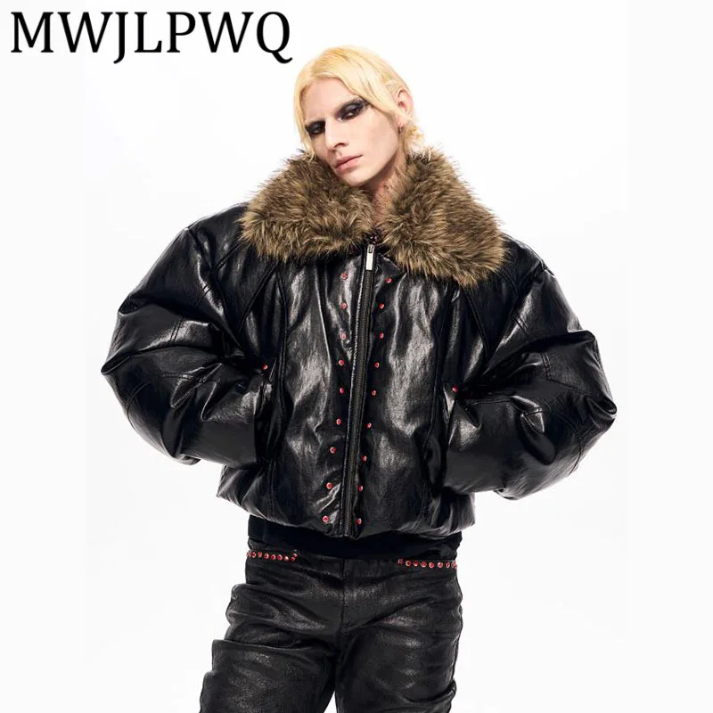 MWJLPWQ Detachable Fur Collar 2025 New Cotton Coat Men Winter Thickened Black Short PU Leather Deconstructed Tops Fashion 12765
MWJLPWQ Detachable Fur Collar 2025 New Cotton Coat Men Winter Thickened Black Short PU Leather Deconstructed Tops Fashion 12765