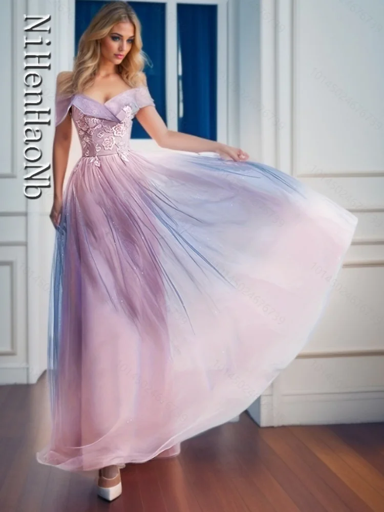 Светло-фиолетовое женское вечернее платье с цветочной вышивкой, банкетное платье подружки невесты, женские платья Quinceanera
Светло-фиолетовое женское вечернее платье с цветочной вышивкой, банкетное платье подружки невесты, женские платья Quinceanera