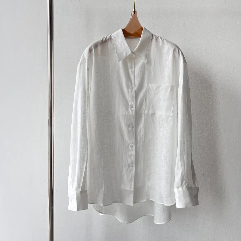 Spring and Summer New Linen Thin Classic Basic Loose Shirt Female Slit Skirt White Sets
Spring and Summer New Linen Thin Classic Basic Loose Shirt Female Slit Skirt White Sets