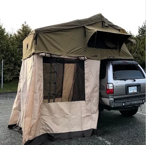 Waterproof Oxford Soft Shell Four-Season Double Layer Car Rooftop Tent with Aluminum Frame SUV Camping Glamping One Bedroom Tent
Waterproof Oxford Soft Shell Four-Season Double Layer Car Rooftop Tent with Aluminum Frame SUV Camping Glamping One Bedroom Tent
