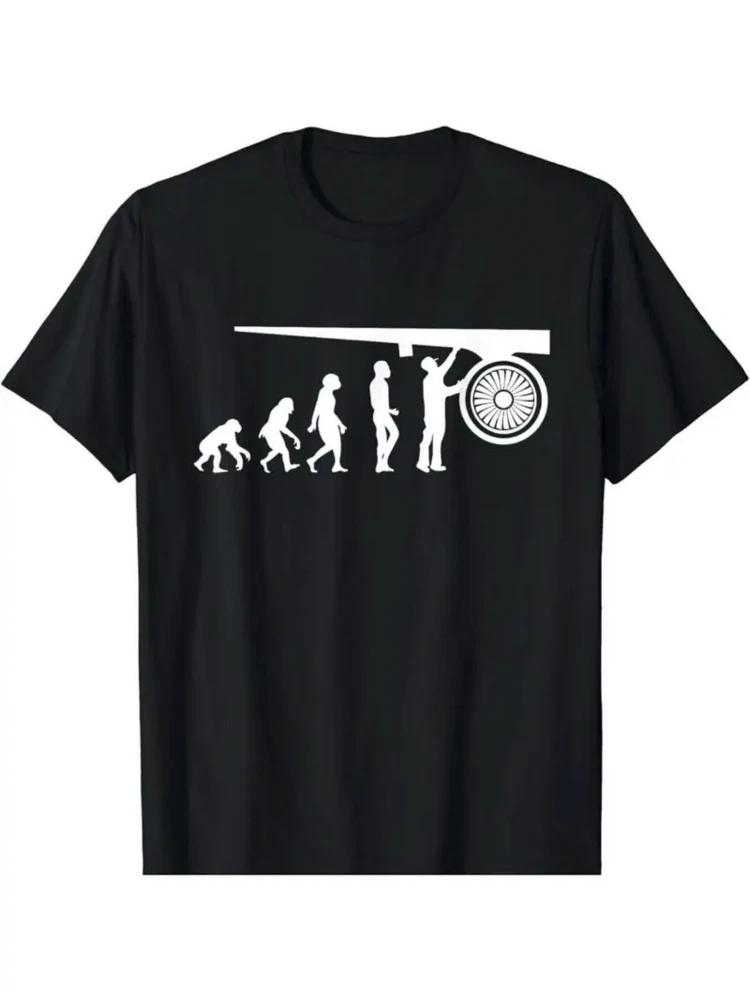 Aviation Enthusiast-Evolution to Airplane Graphic-100% cotton summer O-neck short sleeve casual printed men's T-shirt.
Aviation Enthusiast-Evolution to Airplane Graphic-100% cotton summer O-neck short sleeve casual printed men's T-shirt.