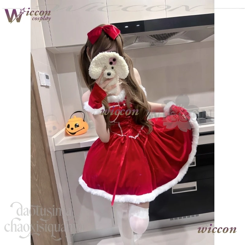 Jirai Kei Girls Red Velvet Strapless Dress Original Design Cute Anime Cosplay Maid Sweet Lolita Bow Christmas Event Party 코스프레
Jirai Kei Girls Red Velvet Strapless Dress Original Design Cute Anime Cosplay Maid Sweet Lolita Bow Christmas Event Party 코스프레