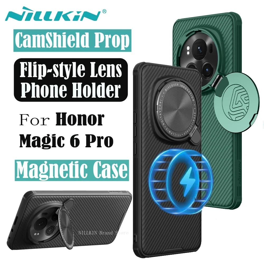 Honor Magic 6 Pro MagSafe чехол NILLKIN CamShield Prop флип-стильный держатель для камеры Магнитный чехол для Honor Magic6 Pro
Honor Magic 6 Pro MagSafe чехол NILLKIN CamShield Prop флип-стильный держатель для камеры Магнитный чехол для Honor Magic6 Pro