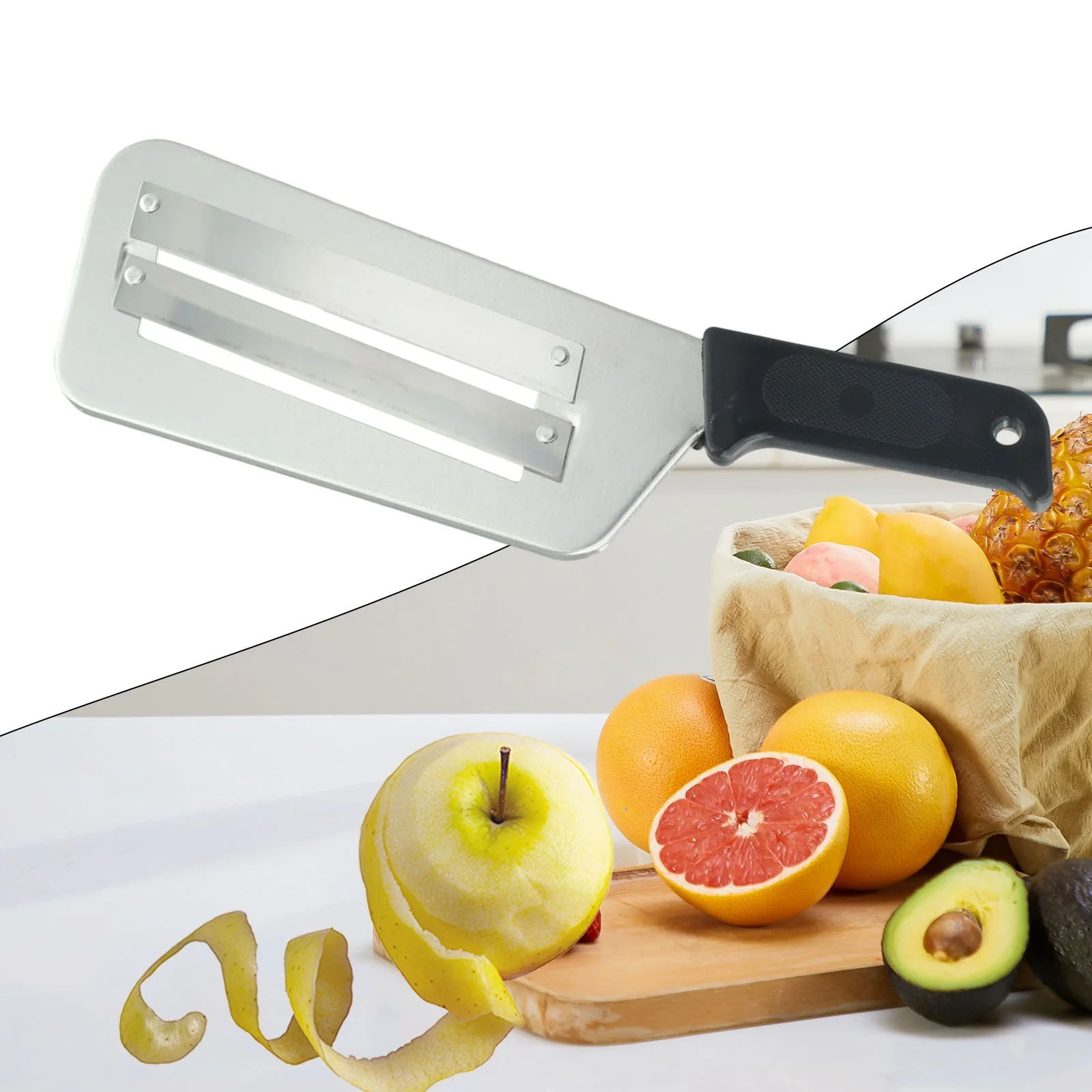 Black Handle Double Blade Planer Vegetable Slicing Cabbage Planer Peeling Kitchen Gadgets Stainless Steel Kitchen Tools & Gadget
Black Handle Double Blade Planer Vegetable Slicing Cabbage Planer Peeling Kitchen Gadgets Stainless Steel Kitchen Tools & Gadget