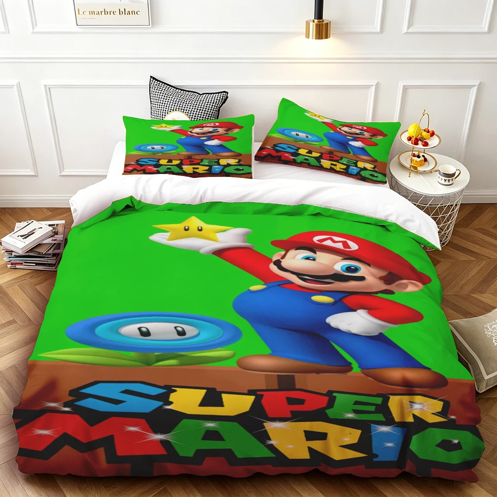 3pcs Mario Teens Duvet Cover Cartoon Bedding Set Skin-friendly and Breathable for Bedroom Home Decor Gifts
3pcs Mario Teens Duvet Cover Cartoon Bedding Set Skin-friendly and Breathable for Bedroom Home Decor Gifts