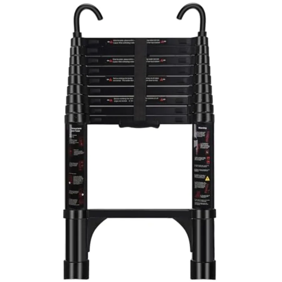 Телескопическая лестница 9,5 футов - Алюминиевая телескопическая лестница с крюками - Складная выдвижная лестница для дома, работы, чердака, крыши, автодома
Телескопическая лестница 9,5 футов - Алюминиевая телескопическая лестница с крюками - Складная выдвижная лестница для дома, работы, чердака, крыши, автодома