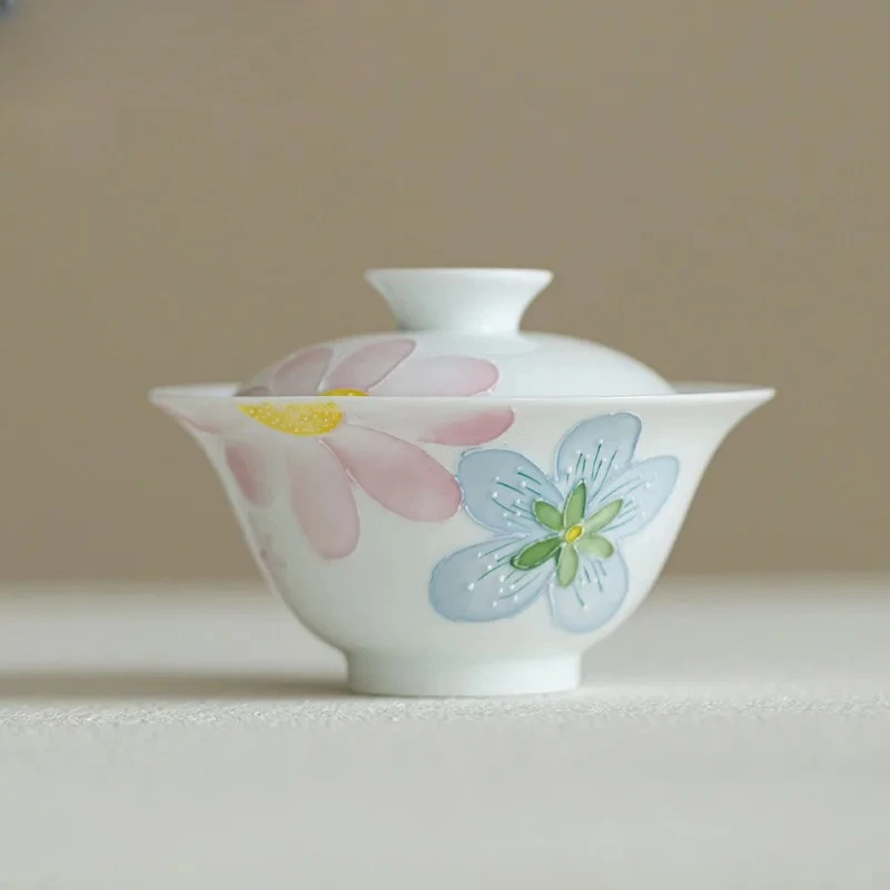 120ml Hand-painted Full Of Flowers Gaiwan Traditional Tea Tureen Tea Bowl With Lid Kit Tea Brewing Cover Bowl Teaware Decoration
120ml Hand-painted Full Of Flowers Gaiwan Traditional Tea Tureen Tea Bowl With Lid Kit Tea Brewing Cover Bowl Teaware Decoration