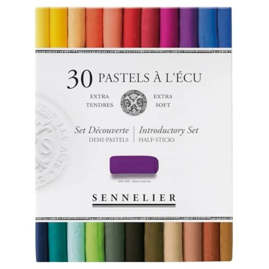 Extra-Soft French Half Pastel Professional Artist Box Set 30-Colors
Extra-Soft French Half Pastel Professional Artist Box Set 30-Colors