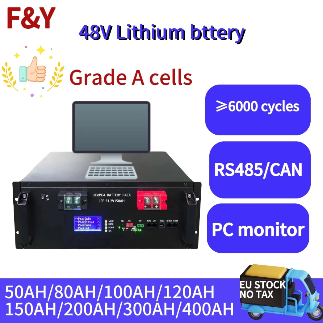 48V 80Ah 100Ah 100A 120Ah 150Ah 200AH 300Ah 400AH 500Ah lithium ion batterry No Lifepo4 for Solar system hybrid inverter
48V 80Ah 100Ah 100A 120Ah 150Ah 200AH 300Ah 400AH 500Ah lithium ion batterry No Lifepo4 for Solar system hybrid inverter