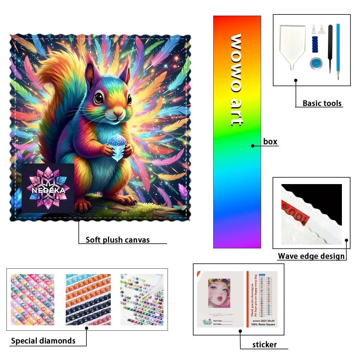 【NEDEKA_ Diamond Art】Colorful Squirrel AB Rhinestone FD Rhinestone Perfect Resin Diamond
【NEDEKA_ Diamond Art】Colorful Squirrel AB Rhinestone FD Rhinestone Perfect Resin Diamond