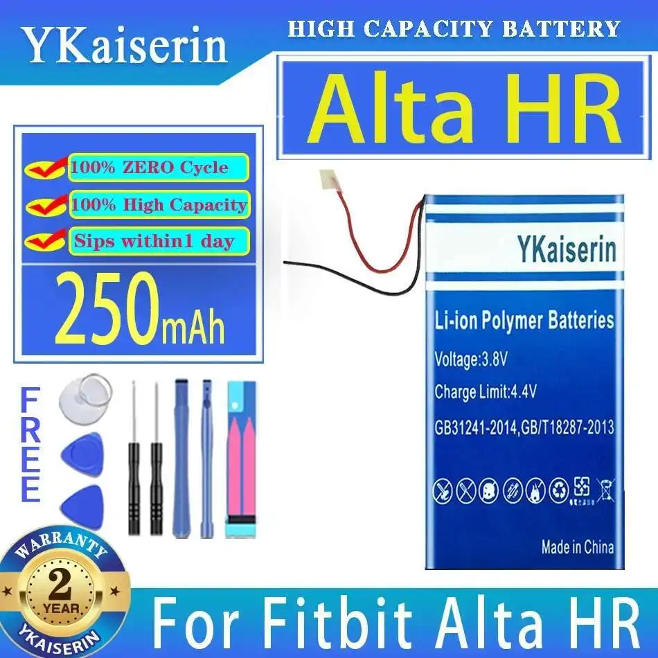 Reliable Power Fitness Tracker Battery 250Mah For Fitbit Alta HR Altahr WL-FBT07 2-Wire Environmentally Friendly
Reliable Power Fitness Tracker Battery 250Mah For Fitbit Alta HR Altahr WL-FBT07 2-Wire Environmentally Friendly