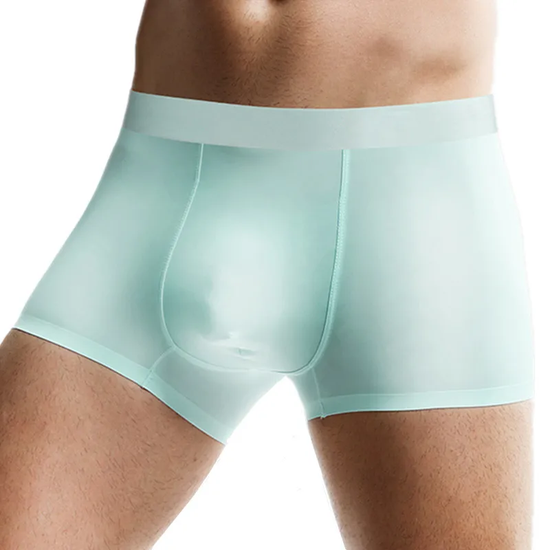 Mens Underpants Ice Silk Underwear Man Boxer Shorts Homme Solid Semi Transparent U Convex Pouch Panties Cueca Calzoncillo L-4XL
Mens Underpants Ice Silk Underwear Man Boxer Shorts Homme Solid Semi Transparent U Convex Pouch Panties Cueca Calzoncillo L-4XL