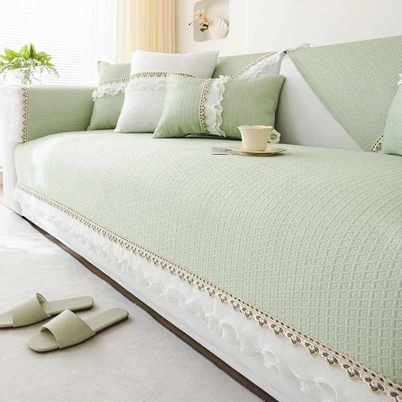 Non-slip Lace Sofa Cushion Ice Silk Sofa Cover Solid Color Summer Couch Cover Little Fresh Sofa Cushion Cool Couch Cushion Towel
Non-slip Lace Sofa Cushion Ice Silk Sofa Cover Solid Color Summer Couch Cover Little Fresh Sofa Cushion Cool Couch Cushion Towel