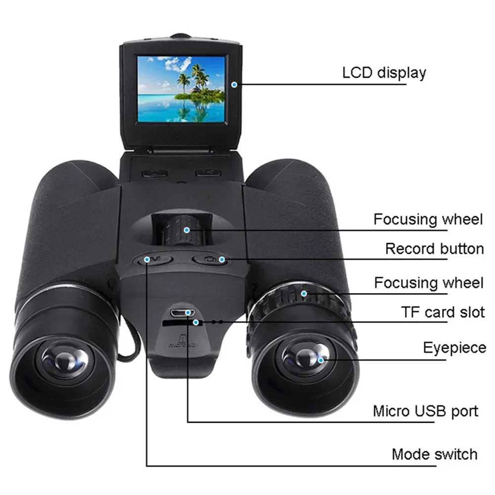 Outdoor 10x25 Zoom Digital Binoculars Telescope 2" LCD Display Photo Video Digital Camera USB Telescope Hiking Climbing Recorder
Outdoor 10x25 Zoom Digital Binoculars Telescope 2" LCD Display Photo Video Digital Camera USB Telescope Hiking Climbing Recorder