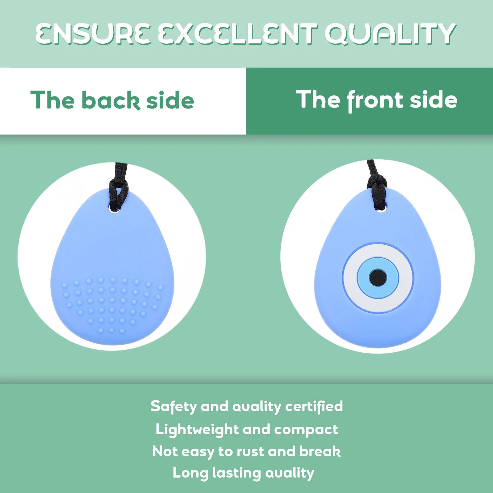 1Pcs Soft Silicone Teether Baby Bite Resistant Chew Necklace Fine Craftsmanship Infant Teeth Grinding Tool Portable
1Pcs Soft Silicone Teether Baby Bite Resistant Chew Necklace Fine Craftsmanship Infant Teeth Grinding Tool Portable